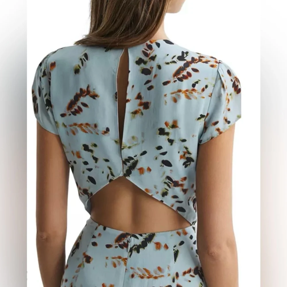 Reiss Livia Blurred Floral Midi Dress - Picture 3 of 16